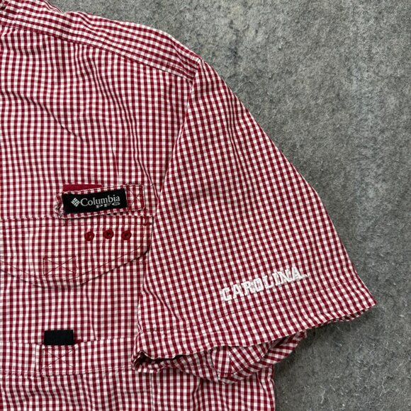 South Carolina Gamecocks Columbia PFG Super Bonehead Fishing Shirt Men L Red - Picture 4 of 15